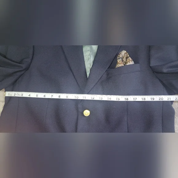 Stafford Mens Navy Blue Jacket Sport Blazer 2 Button Suit Jacket 42S - Picture 7 of 10